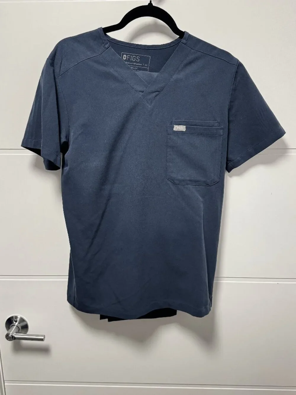 Slate Blue Figs Scrub Set (Top + Pants)